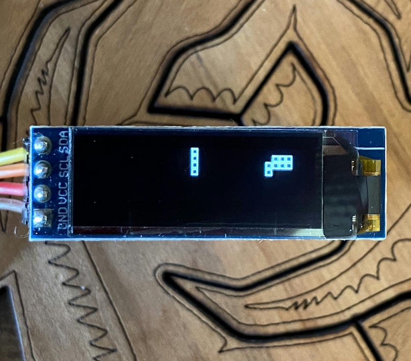 Micropong Tetris on SSD1306